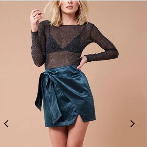 Mink pink shear sparkly top